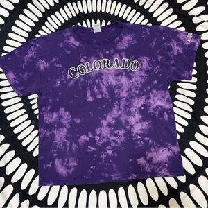 Custom Dyed Colorado Rockies We Want Tacos T-Shirt